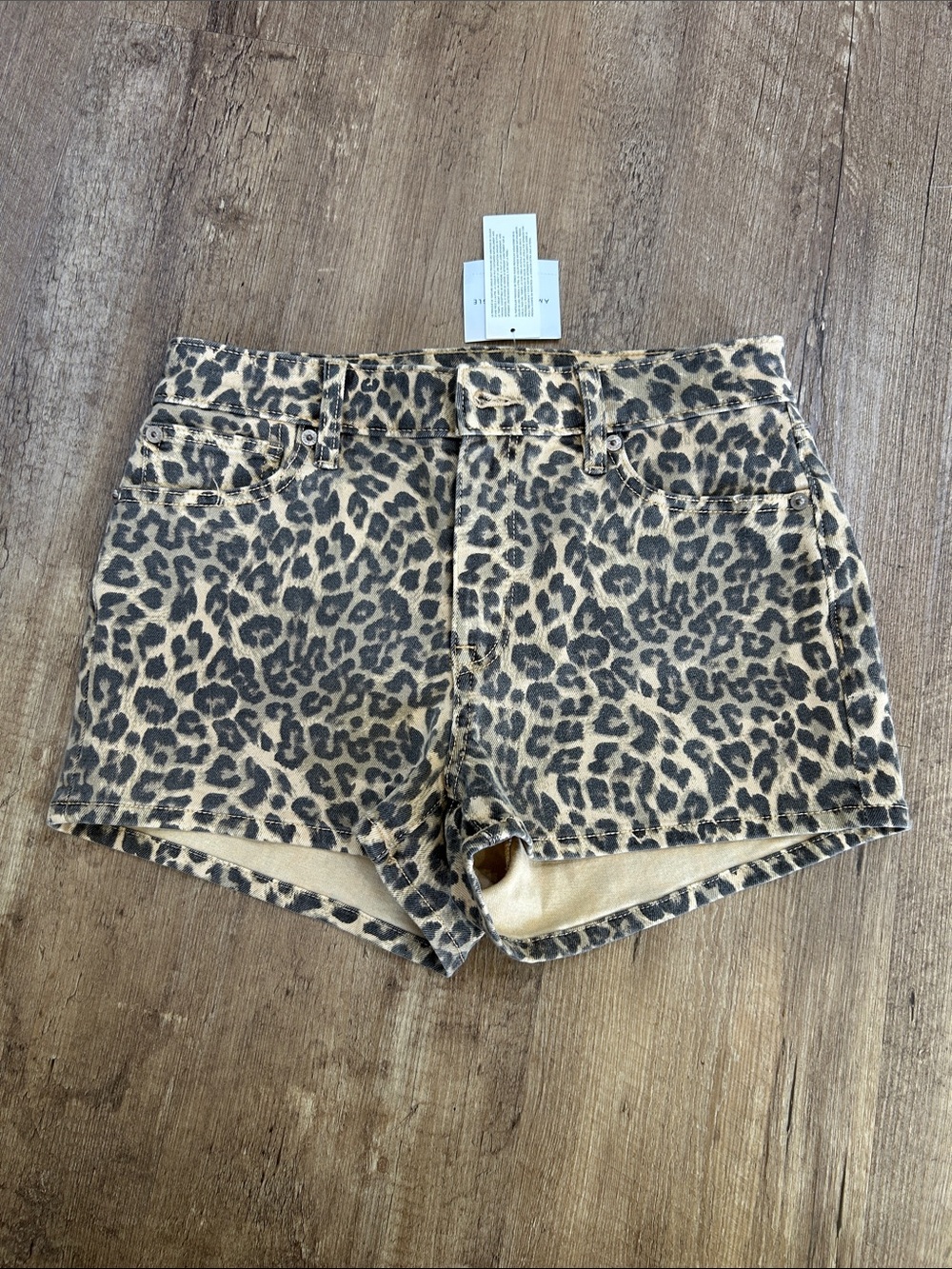 Leopard Print Women's Denim Shorts  size 0